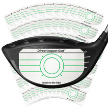 Load image into Gallery viewer, Direct Impact Golf Impact Tape - 100 Driver labels